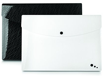 Elba 400071356 Art Studio Brieftaschen Format A4, PP, mit Druckknopf, 1 Stück sortiert