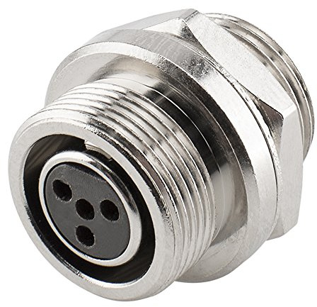 Hicon Mini XLR 4-pol Einbaubuchse IP67 Weiblich Gewinde | HI-XMEF4-HD