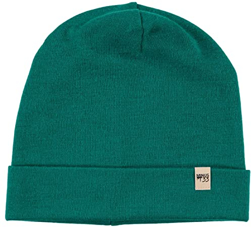 Minus33 Merino Wool Cuff Beanie - Warme Wintermütze aus 100% Merinowolle mit Bündchen für Damen und Herren - Smaragdgrün