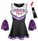 Costume de pom-pom girl zombie avec tube de sang pour femmes ou enfants, filles, Halloween, noir, violet, taille S