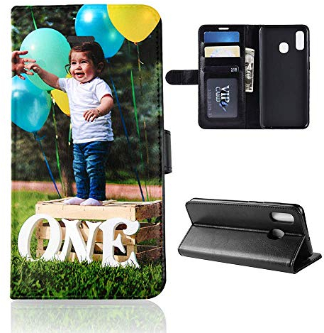 Für Samsung Galaxy A40 Personalisierte Foto-Handyhülle, Flipcase Personalisierte Individuelle Ihr Eigenes Bild Foto Brauch Schutzhülle Handy Hülle Tasche Flip Book Case Cover, für Samsung Galaxy A40