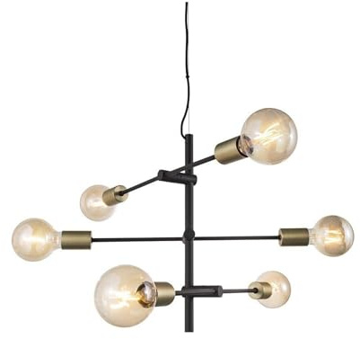 Nordlux Josefine Pendant Light Black Metal Dining Room E27 Mains