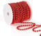 Anstore 15M Christmas Bead Chain, Christmas Bead Garlands for Christmas Wedding Decorations (Red)