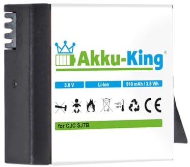 Akku-King Akku kompatibel mit SJCAM SJ7B - Li-Ion 910mAh - für SJCAM SJ7 Star