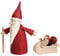 Seiffener Volkskunst | Miniaturen Figuren Miniaturfiguren | Weihnachten Dekoration aus dem Erzgebirge | Original erzgebirgische Holzkunst | Weihnachtswichtel mit Schlitten 7 cm