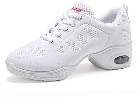 Split Sole Athletic Schuhe Trainer leichte Jazz Fersenschuhe Training Tanzsneaker Laufschuhe Leichte Schuhe Luftkissen White 42