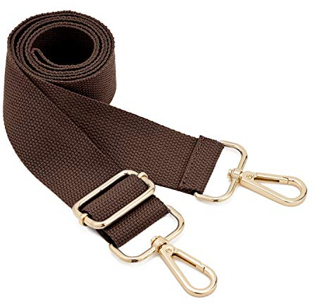 Breite Schulter Taschen Gurt,verstellbarer Ersatz Tasche Gurt mit Metall-Drehhaken Leinwand Handtasche Riemen Schulter Tasche Gurt Messenger Bag austauschbaren Riemen Crossbody Handtasche(dunkelbraun)