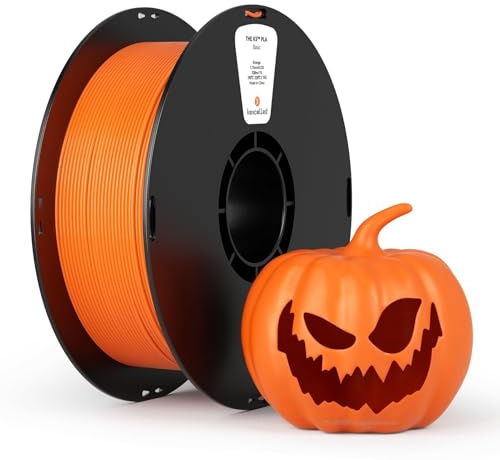 kexcelled PLA Kürbisorange Filament 1,75mm, Zähigkeit Erhöhen, 1kg Spule | Für Einsteiger geeignet, Modell, Maßgenauigkeit +/- 0,03mm, 3D Druck Basis Material, Passend für die Meisten FDM-Drucker