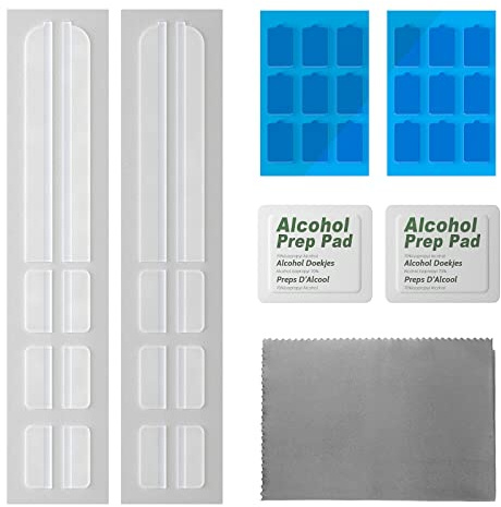 Privacy Screen Adhesive Strips and Slide Mount Tabs for Laptop Computer Monitor, Privacy Screen Slide Mount Tabs *2, Privacy Screen Adhesive Strips *2, 1pcs Microfiber Cloth, 2pcs Screen Cleaning Kit