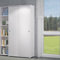 Dmora - Armoire Dalia, Armoire avec 2 Portes coulissantes et 4 étagères, mobilier de Chambre Polyvalent Moderne, 100% Made in Italy, 90x45h195 cm, Blanc