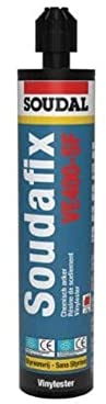 Soudal Soudafix VE400-SF 2-Komponenten-Verankerungsharz, zur Sicherung von schweren Lasten, 280 ml, Dunkelgrau