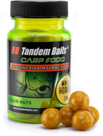 Tandem Baits Karpfen Futter Angelfutter Hakenköder Carp Food Mini Oil Hookers 12 mm 50 g Tigernuss