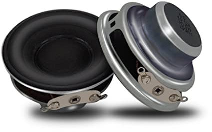 2 Pieces 40mm 4Ohm 5W Full Range Audio Mini Speakers, Loudspeaker for DIY, 16 Core