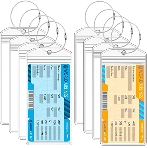 8 Stück Gepäckanhänger für Kreuzfahrten, 8.8 * 18.2cm Kofferanhänger für Kreuzfahrten mit 8 Verschraubbaren Metallband Wasserfest Koffer Gepack Tasche kofferanhänger kreuzfahrt