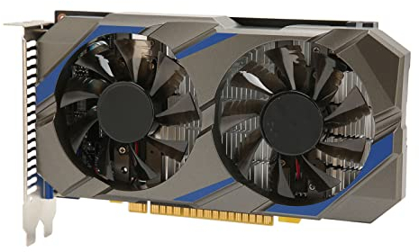 Tarjeta Gráfica para Juegos GTX 750 TI 4GB, Tarjeta Gráfica para Videojuegos GDDR5 de 128 bits, Tarjeta Gráfica GPU para PC DisplayPort DVI D, Sistema de Refrigeración de Doble