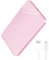 GiGimundo GGPW25-C3 2.5 Inch Hard Drive Enclosure Pink, SATA III to USB 3.0 SSD Enclosure, UASP, Tool-Free External SSD Caddy, Compatible HDD Max 9mm, Work with Xbox PC PS4 PS5