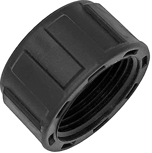 MegaHaustechnik Kappe rund mit 1 1/2 Rohr Zoll Innengewinde IG - Gewinde Fitting Verschraubung aus Kunststoff PP PE PVC