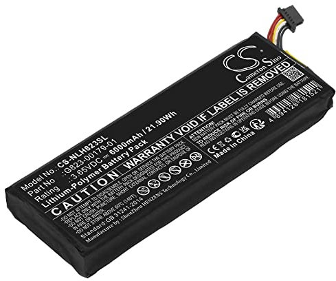 TECHTEK Battery 6000mAh compatible with [Nest] Doorbell, GQ STYLE AC, GWX3T replaces G823-00179-01, GS25