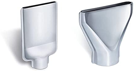 Steinel 74715 Breitschlitzdüse,aufsteckbar auf die 14 mm Reduzierdüse,Ideal zum Schweißen von Kunststofffolien und Kunststoffplanen & 70212 Breitstrahldüse 75 mm, Zubehör für Heißluftpistolen