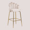 SKLUM Barhocker aus Samt Markina ↑75 cm Beige Creme