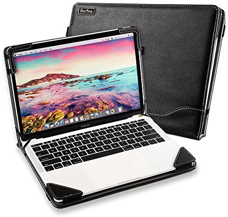 Berfea Protective Case Cover Compatible with Lenovo Yoga Slim 7 Pro,Slim 7i 16 inch Laptop Notebook Sleeve PU Leather Stand Hard Case Skin Pouch