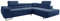 ML Furniture Ltd Avatar Kord Ecksofa in L-Form 277 x 73 x 203 cm mit Schlaffunktion und Bettzeugbehälter - Schlafsofa mit Bettkasten - Eckcouch mit Stauraum - Rechts - Farbe: Kord Blau