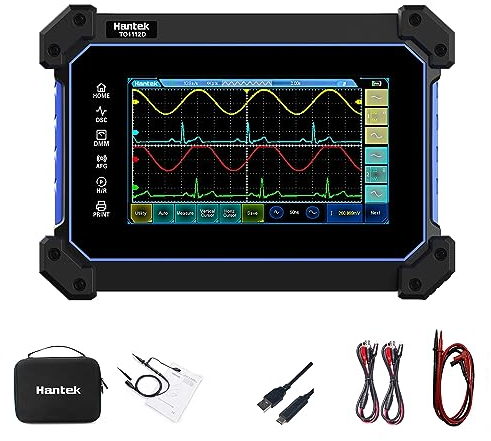 Hantek TO1112D Touch screen Digitale Oscilloscopio 2 canali 110 MHz Hanheld Tavoletta Digitale Oscilloscopio +Sorgente del segnale +Multimetro