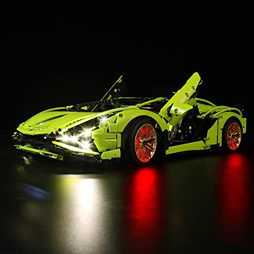 Licht Set Kompatibel Mit Lego Lamborghini Sián FKP 37,Led Beleuchtungs Set Compatible with Lego 42115 - Nur Lichter Set, Kein Modell(Standard Version)