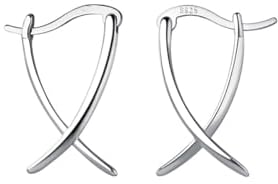SLUYNZ 925 Sterling Silber X Creolen Ohrringe für Frauen Damen Minimalistische Creolen Huggie (A-Silver)