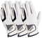 Golf Gloves Men Pack of 3 Cabretta Leather - for All Weather Conditions – Soft Feel Grip & Comfortable - Left Right Handed Golfer - for beginners & Professionals (M-L, White, Left hand)