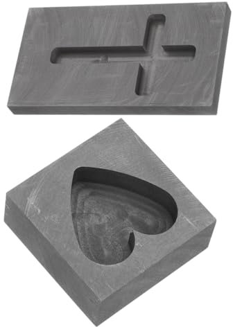 EXCEART 2 Stk Kreuzgussformen Silberbarrenform Schmelzguss-raffinierungsform Gussform Für Barren Schmuckveredelungsform -silber-kreuzform Veredelung Von Schmuck Schimmel Graphit
