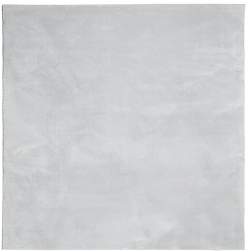 vidaXL Teppich HUARTE Kurzflor Weich und Waschbar Grau 120x120 cm