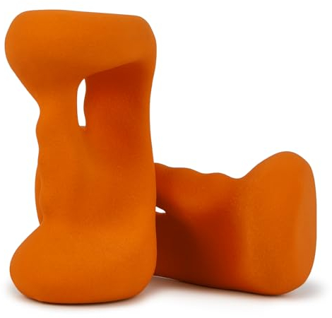 HXD-ERGO Hanteln Set Frauen, Neopren Hanteln 2er Set für Krafttraining Yoga Pilate Gymnastik Boxen, Komfortables Ergonomisches Design, 1,4kg/1,8kg/2,3kg/2,7kg/3,2kg/3,6kg, Orange