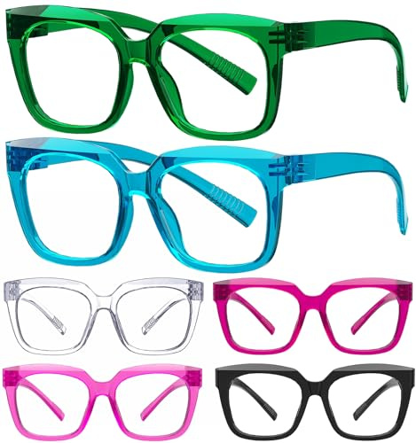 Eyekepper 6er Pack Übergroße Metalllose Schraubenlose Federscharnier Lesebrille Lesehilfe +2,50