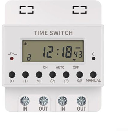 220V Digital Timer Switch, Programmable Time Controller, Wall Controller For Electric Towel Rail Radiators Timeswitch, Efficient Power Management