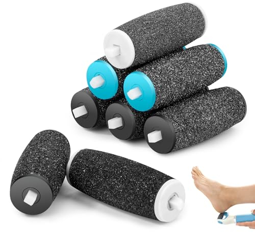 Ersatzrollen Hornhautentferner 8 Stück Nachfüllungen für Elektrische Fußfeile Rollen für Pediküre Ersatzrollen Kompatibel für Scholl Velvet Smooth zum Pediküre Hornhautentferne Schwarz