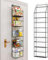 BAKAJI Organizer 5 Ripiani da Porta con Ganci in Metallo e Scaffali PVC Trasparenti, Unità Mensole Salvaspazio Multiuso Capiente, Scaffalatura Bagno, Camera da Letto, Ufficio, Cameretta (Nero)