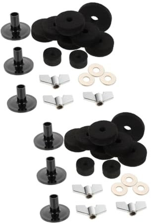 SHOWERORO 2sets Panni Feltro Per Piatto Da Batteria Accessori Per Kit Di Percussione Facili Da Installare e Adatti Batterie Elettroniche e Acustiche