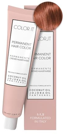 COLOR.IT by BM - Permanente Haarfarbe in Salonqualität, 100ml (7.44 Mittelblond Kupfer Intensiv, 1er Pack)