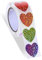 Glitzer Herz Sticker Rolle, 500 Stück Bunte Sticker Herzen 8 Farben Selbstklebend Aufkleber Herz Belohnungssticker Shining Sticker Herz Aufkleber Sticker Liebe für Kinder Geburtstagsfeier Hochzeit
