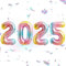KOBOKO Silvester Deko 2025 Set - 32 Zoll Happy New Year Glitzer Luftballons, Party Ballons Bunt, Neujahr Folienballon