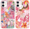 Phoona 2 Packs Collage Pattern Phone Case for iPhone 12 mini 5,4, Cute Aesthetic Design Print Funda with TPU Slim Liquid Silicone Shockproof Protection Soft Phone Cover for Women Girls