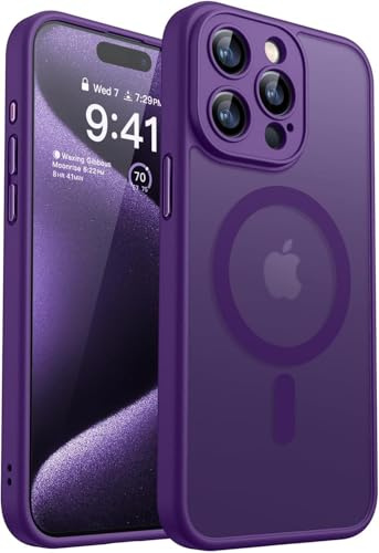 Jacyren für iPhone 11 Pro Max Hülle Mag-Safe mit Kameraschutz, Magnetische Handyhülle für iPhone 11 Pro Max Case Translucent Matt PC Rückseite Dünn Stoßfest Schutzhülle, Lila
