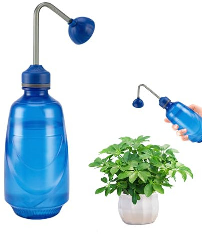 Arrosoir pour plantes d'intérieur - 450 ml - Petit arrosoir avec long bec - Arrosoir pour plantes - Arrosoir pour plantes - Arrosoir pour plantes - Arrosoir pour plantes et semis - Bleu