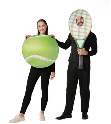 SEA HARE Unisex Lustiger Tennisschläger Tennis kostüm Set für Erwachsene (Einheitsgröße)