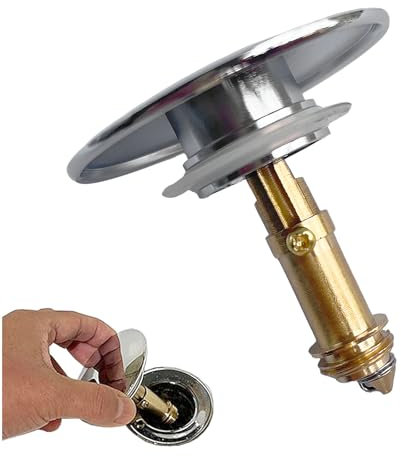 Pop Up Tapón de Fregadero 66mm Tapon Lavabo Click Clack 66mm Tapón de Empuje con Resorte Valvula per Lavabo Clic Clac Latón Tapones Lavabo Baño Tapón de Desagüe para Bañera para Lavabo de Baño