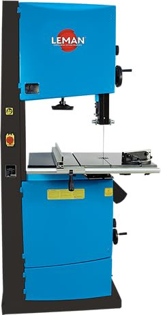LEMAN - Sierra de Cinta Trifásica para Madera SRU470T de 1900 W y 470 mm de Corte - Alta Precisión con Mesa Inclinable y Guías de Rodillos