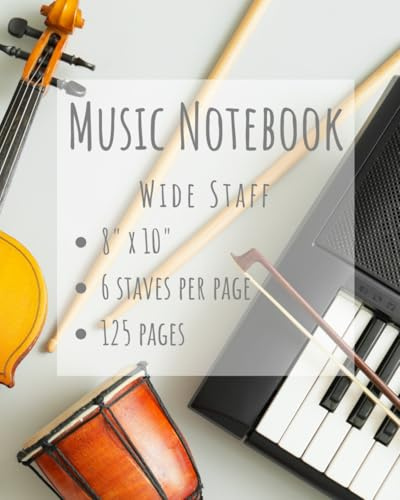 Music Notation Notebook: Unleash your musical creativity with this beautifully designed Music Notation Notebook!
