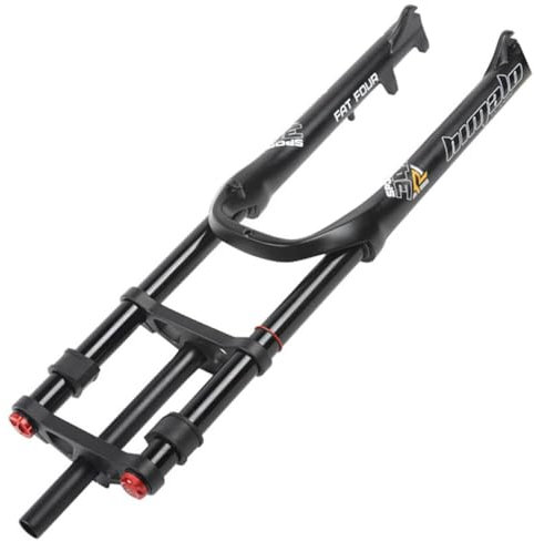 Fourche de VTT 26 pouces à suspension pneumatique, débattement de 150 mm, tube droit de 1-1/8, verrouillage manuel QR 9 mm x 135 mm, fourche avant à double épaulement (couleur : noir, taille : 26 po