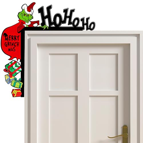 AMSNINK Deko Weihnachten, Weihnachtsdeko Innen, Weihnachtsdeko Outdoor, Holz Weihnachtsdekoration Für Türen Und Wände, Festliche Atmosphäre, 1 Stück Holzschild